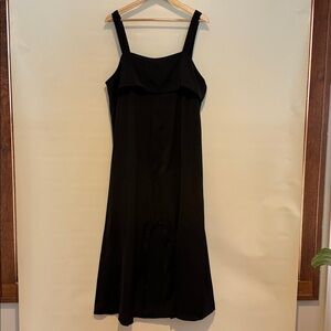 Banana Republic Maxi Black Sun Dress with Straps and Keyhole Cutout, size XLG